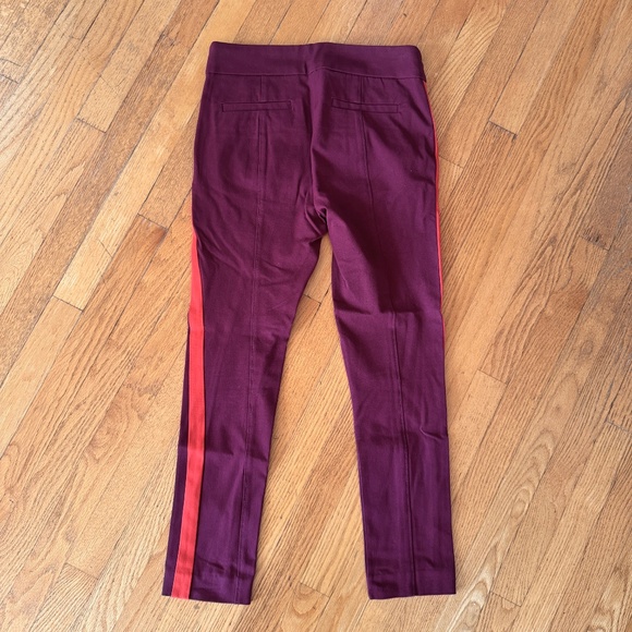 Anthropology Red w Orange Stripe Slim Pant - 4 - Picture 2 of 7
